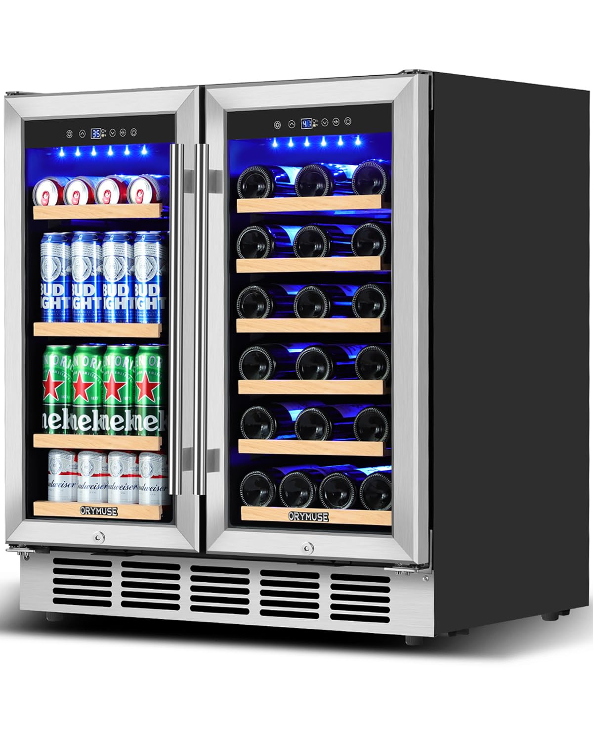 ORYMUSE 30 Inch Wine & Beverage Refrigerator Dual Zone